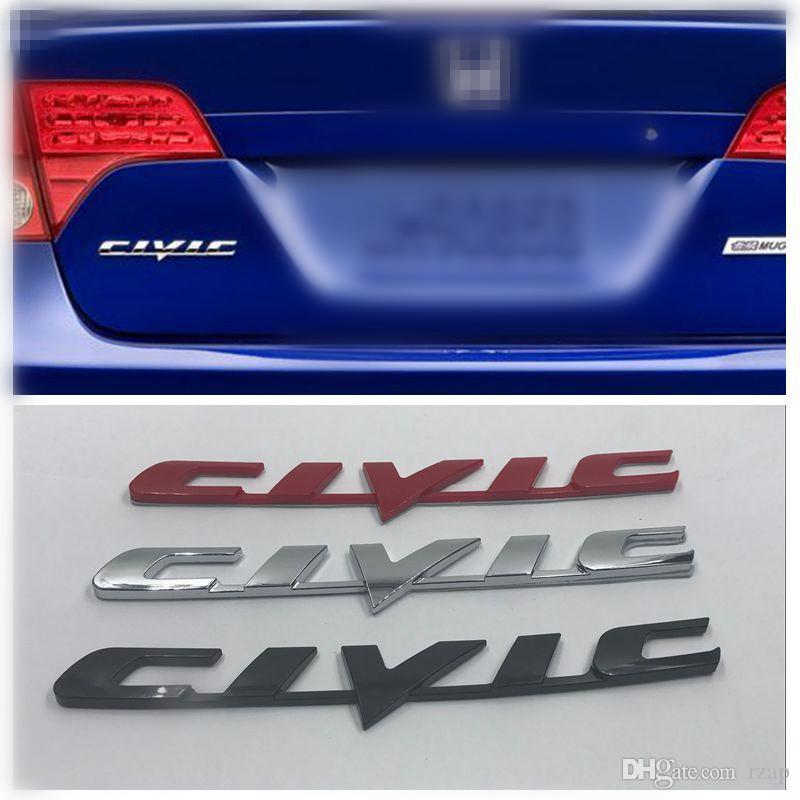 2013 Honda Civic Logo - New Style Civic Car Rear Logo Emblem Badge Decal For Honda