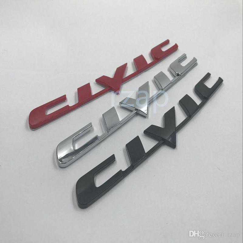 2013 Honda Civic Logo - 2019 New Style Civic Car Rear Logo Emblem Badge Decal For Honda ...