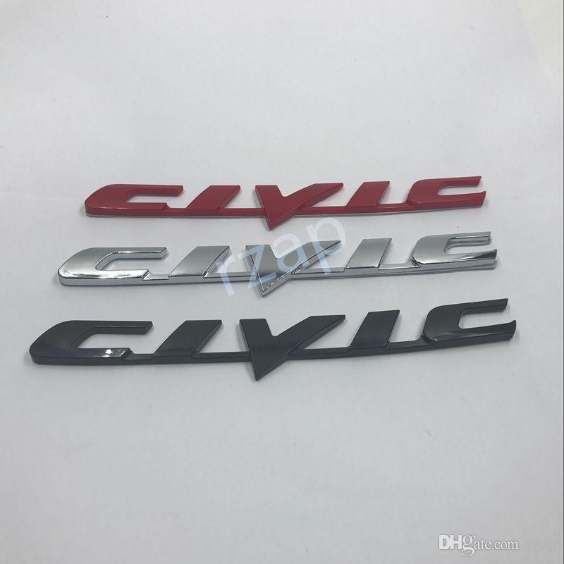 Civic Logo - New Style Civic Car Rear Logo Emblem Badge Decal For Honda Civic 2006-2013  3D Nameplate Sticker