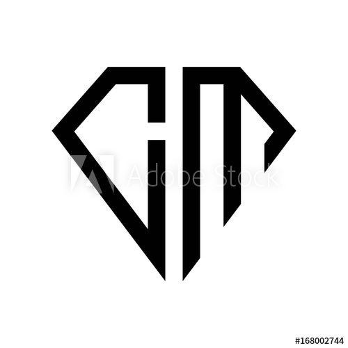 Cm Logo - initial letters logo cm black monogram diamond pentagon shape - Buy ...