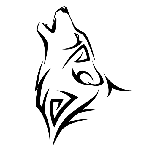 Howling Wolf Logo - Cropped Howling Wolf Alpha Dog Logo Converted.png