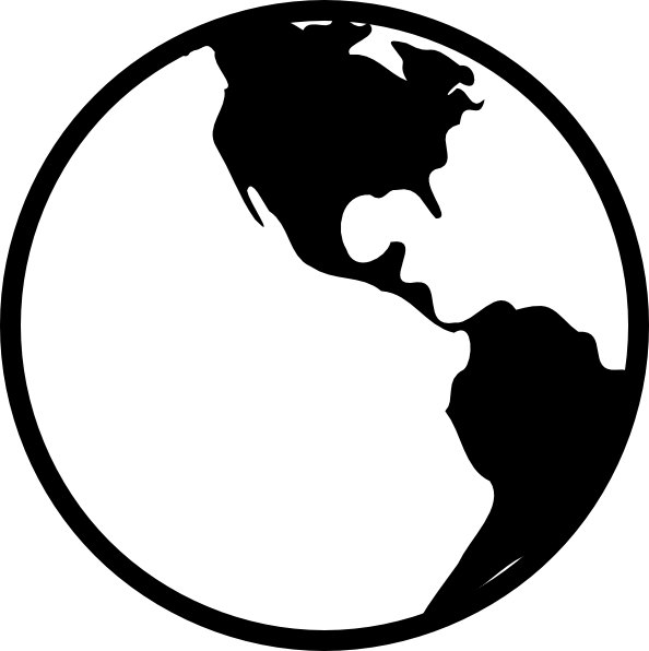 Black and White Globe Logo - Globe Clipart Black And White