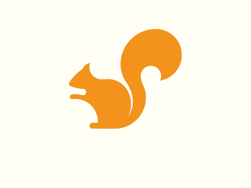 Red Squirrel Animated Logo - Squirrel Icon Grid Animation