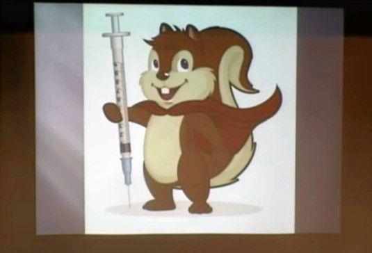 Red Squirrel Animated Logo - Cartoon squirrel with hypodermic needle sparks debate – Times-Standard
