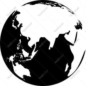 Black and White Globe Logo - Photostock Vector Black And White Globe With Transparency On Seas