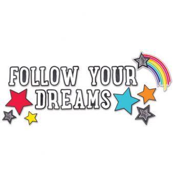 Follow Your Dreams Logo - Stars Follow Your Dreams Bulletin Board Set