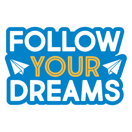Follow Your Dreams Logo - Follow Your Dreams Sticker - Just Stickers : Just Stickers