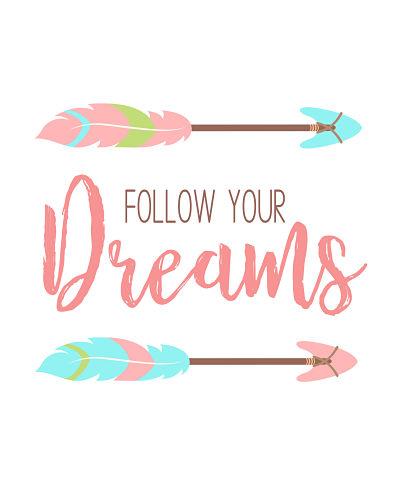 Follow Your Dreams Logo - Follow your dreams Arrow Pink