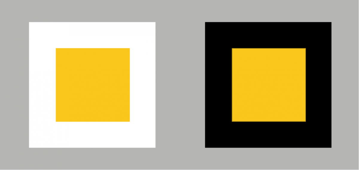 Black Yellow Square Logo - Color in Design: A Primer. Triangle Park Creative. print design