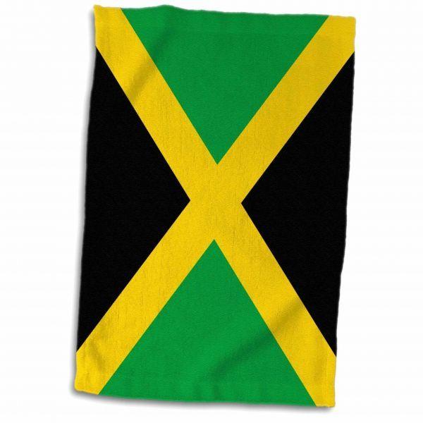 Black Yellow Square Logo - 3D Rose Flag Of Jamaica Square Caribbean Jamaican Green Black