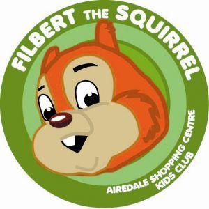Red Squirrel Animated Logo - Kids' Club - Airedale Shopping Centre
