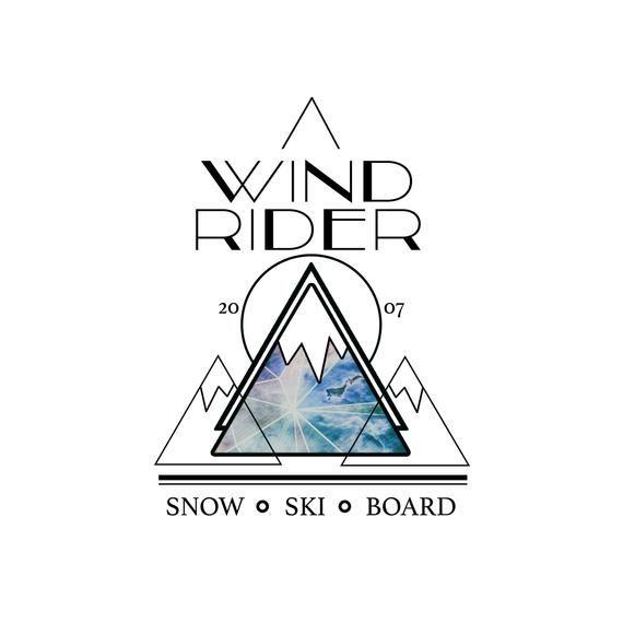 Wind Mountain Logo - Premade Mountain Logo and Watermark Design Business Branding | Etsy