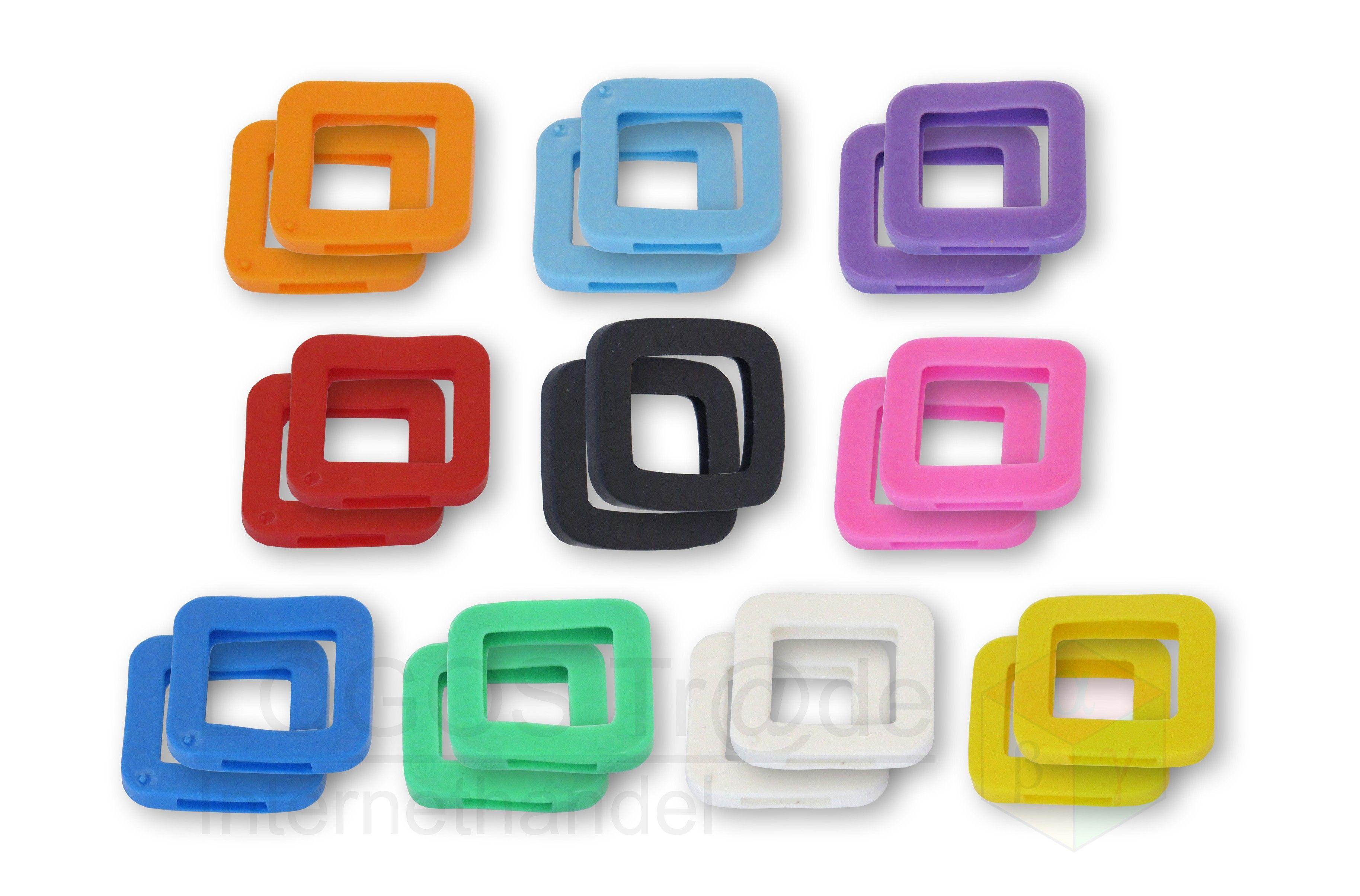 Black Yellow Square Logo - 20 key Rings / Key ring / key cap: (square) 20 items Colors: 2 x ...