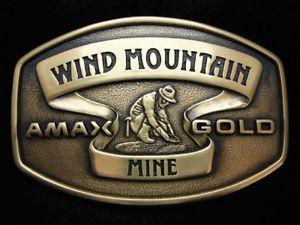 Wind Mountain Logo - PA03116 *NOS* VINTAGE 1970s **WIND MOUNTAIN MAINE AMAX GOLD** SOLID
