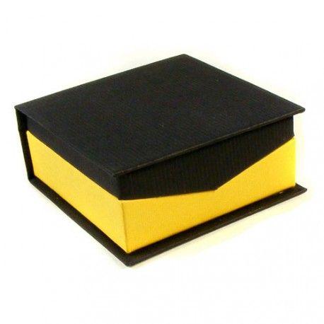 Black Yellow Square Logo - Yellow/Black Boston Earring Presentation Gift Box