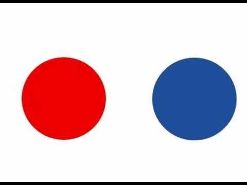 Red and Blue Circle Logo - Red and Blue make Purple