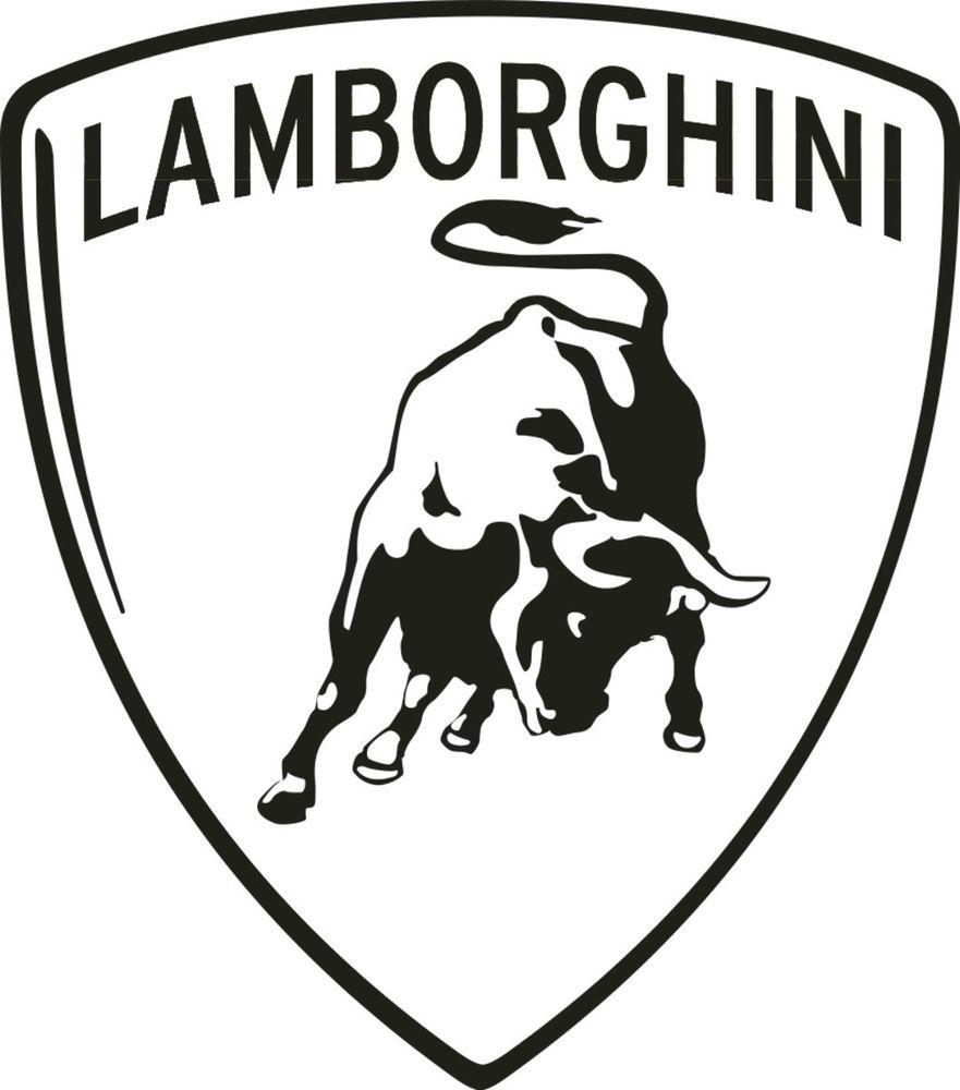 White Bull Logo - Lamborghini Bull Logo Vinyl Sticker Decal Supercar Stickers ...