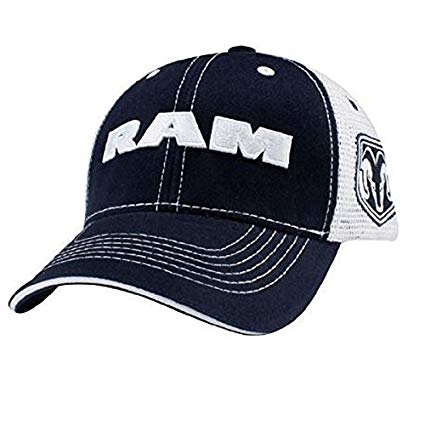 Ram Truck Logo - Ram Truck Logo Navy Blue Hat Cap Mesh Style Back