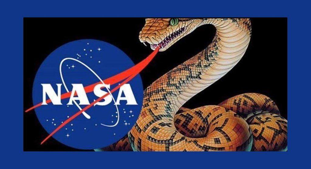 NASA Snake Logo - NASA literally puts a serpent's tongue right in its logo, and nasa