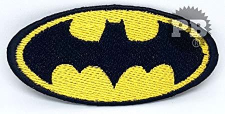 Batman Yellow Logo - 52 Batman Logo comic Black on yellow Iron/Sew On Embroidered Patch ...