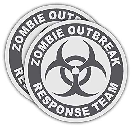 Diesel Mechanic Shop Logo - Pair. REFLECTIVE Zombie Outbreak Response Team Hard Hat
