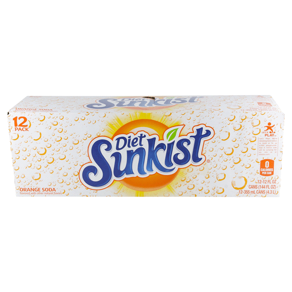 Diet Sunkist Orange Cans Logo - Diet Sunkist Soda Orange 12 12 Oz