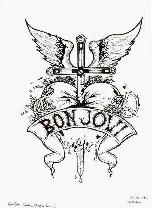 Bon Jovi Band Logo - Bon Jovi Heart and Dagger Logo on We Heart It