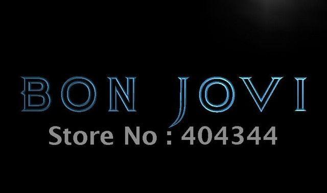 Bon Jovi Band Logo - LF124 Bon Jovi Logo Band LED Neon Light Sign home decor shop crafts