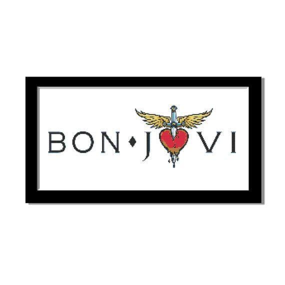 Bon Jovi Band Logo - Bon Jovi Band Logo Cross Stitch