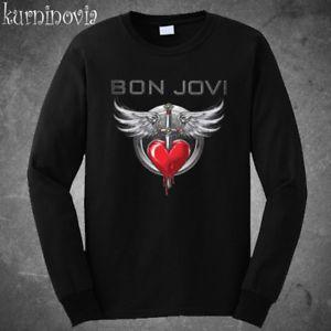 Bon Jovi Band Logo - New Bon Jovi Rock Band Tour Logo Long Sleeve Black T Shirt Size S To