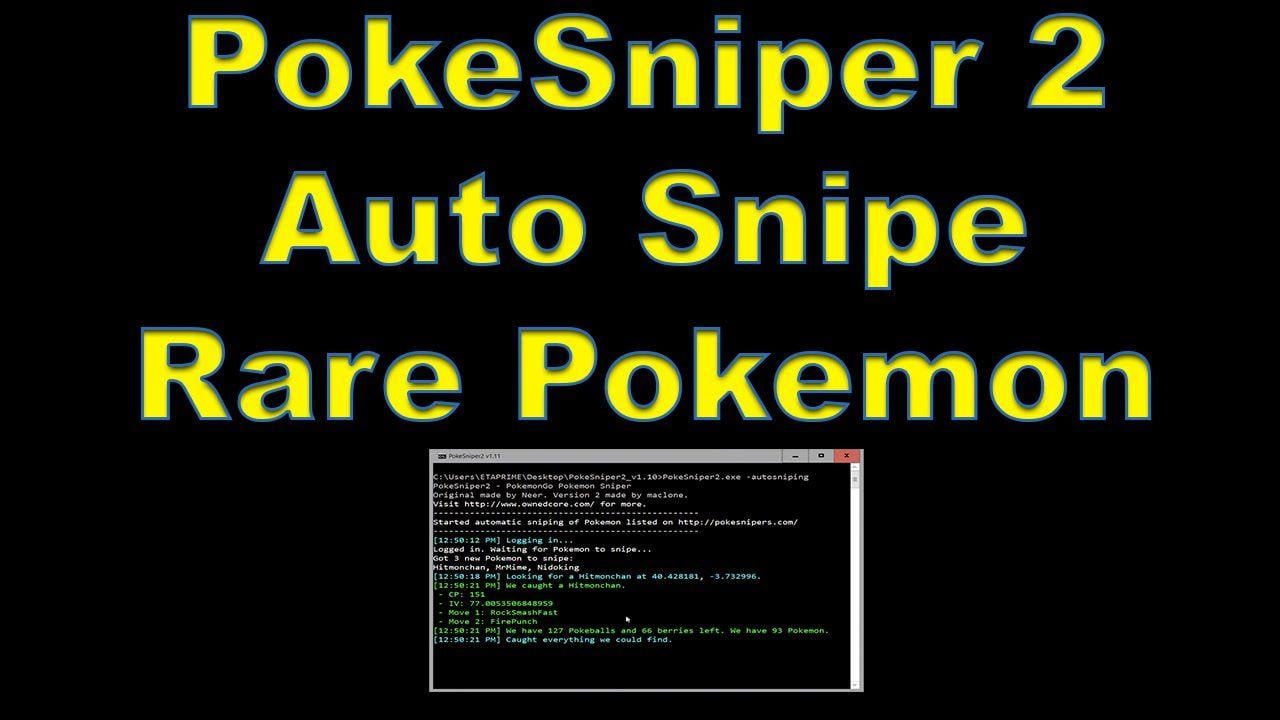 Auto Sniping Logo - Pokemon Go Rare Pokemon Sniper Bot PokeSniper 2 Auto Snipe