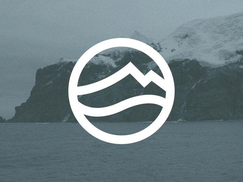 Ocean with Mountain Logo - Mountain meets sea