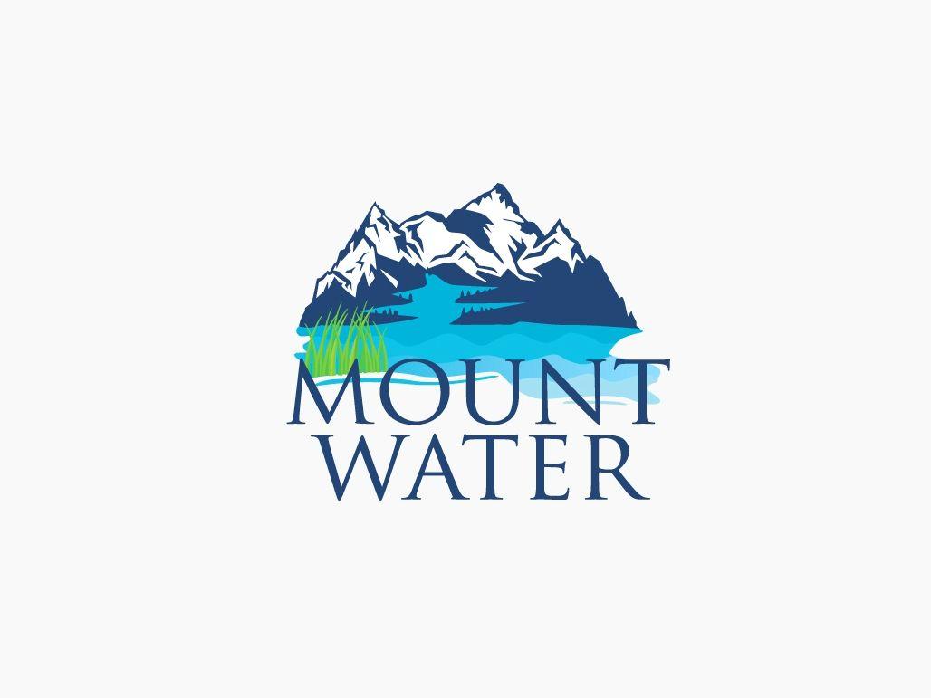 Ocean with Mountain Logo - Water Logo with Mountain Blue Ocean & Nature by Freepiker. Dribbble
