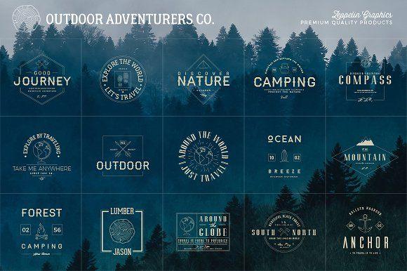 Ocean with Mountain Logo - 150 Outdoor Adventurers Logos ~ Logo Templates ~ Creative Market