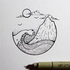 Ocean with Mountain Logo - Image result for ocean and mountain logo | Waves tattoo | Drawings ...