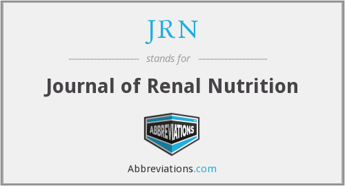 Jrn Company Logo - JRN - Journal of Renal Nutrition