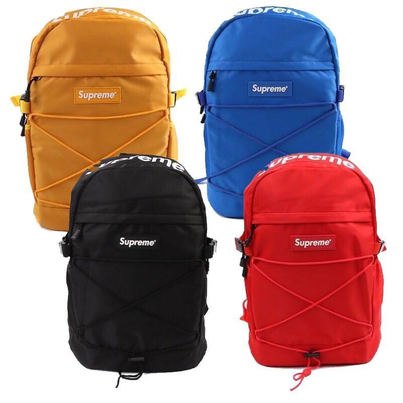 Red Black and Blue Logo - Supreme box logo backpack black red blue yellow – ulikes