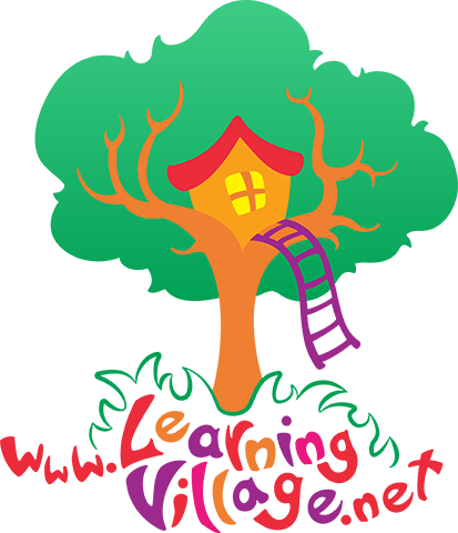 Language Learning Tree Logo - Learning Village. Online English Language Lessons For New To