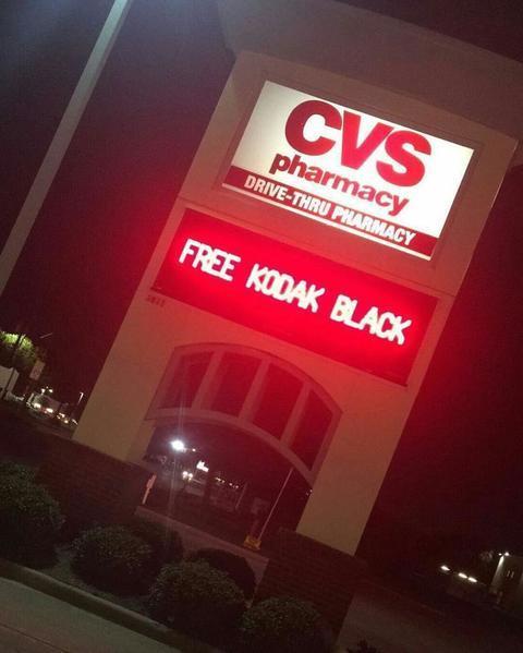 Rapper Kodak Logo - CVS: 'Free Kodak Black' sign likely a fake; Pompano Beach rapper a ...