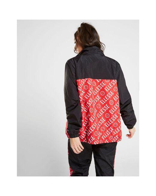 Red Block with White a Logo - Ellesse Colour Block Woven Logo Track Top in Red - Lyst