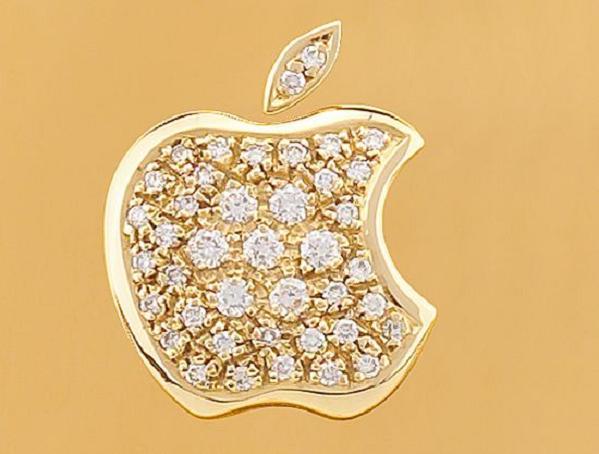 Gold and Diamond Apple Logo - Buy Apple Stock or Buy Gold: Which Is the Better Investment ...