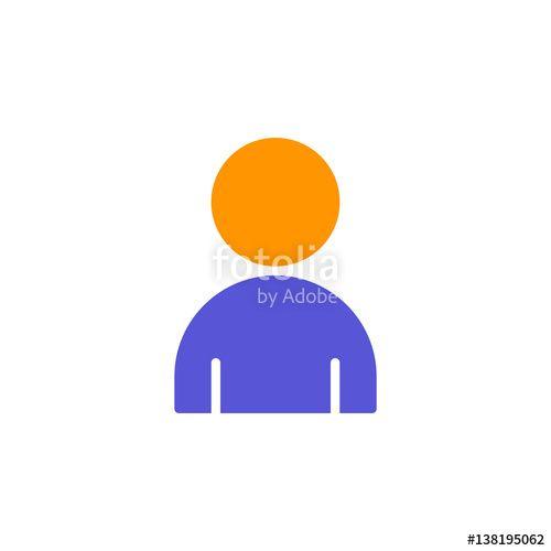 White Person Logo - Person icon vector, filled flat sign, solid colorful pictogram