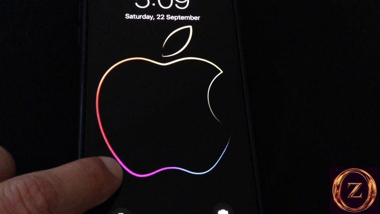 Apple U Logo - iPhone X - lock screen - live photo wallpaper with logo Apple - YouTube