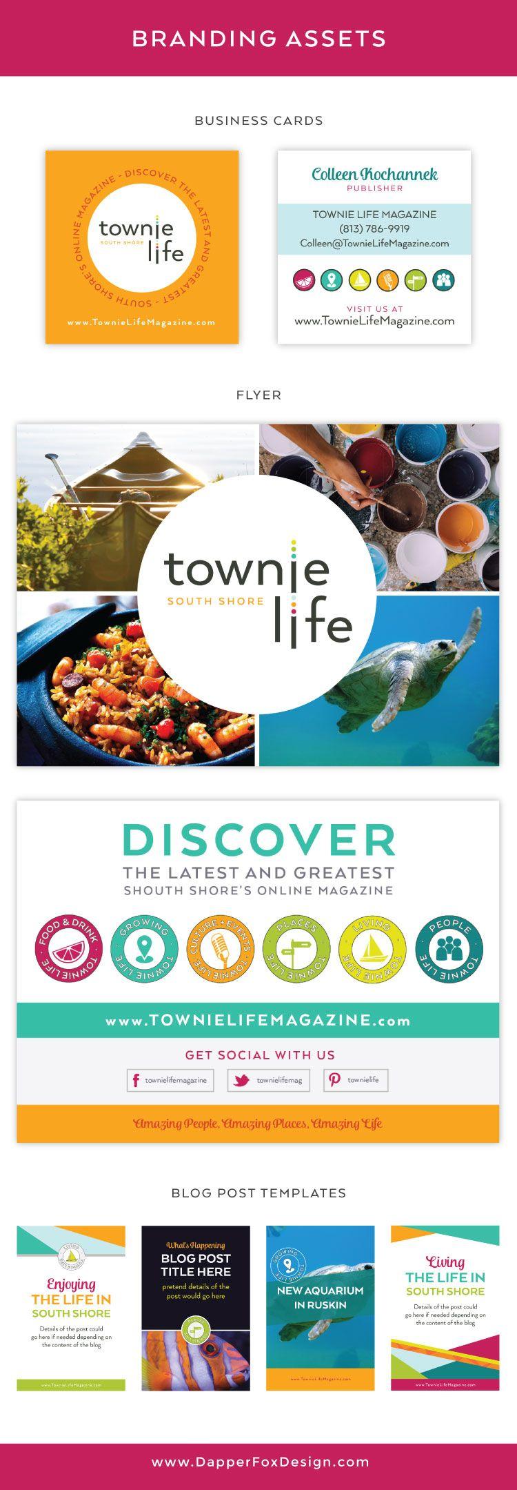 Colorful Web Logo - TOWNIE LIFE | branding + website design — Dapper Fox Design ...