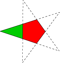 Red and Green Pentagon Logo - A triangle and a pentagon - Math Central