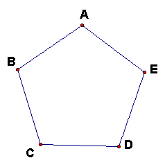 Pentagon with Two Red Triangles Logo - Some Answers about Pentagons