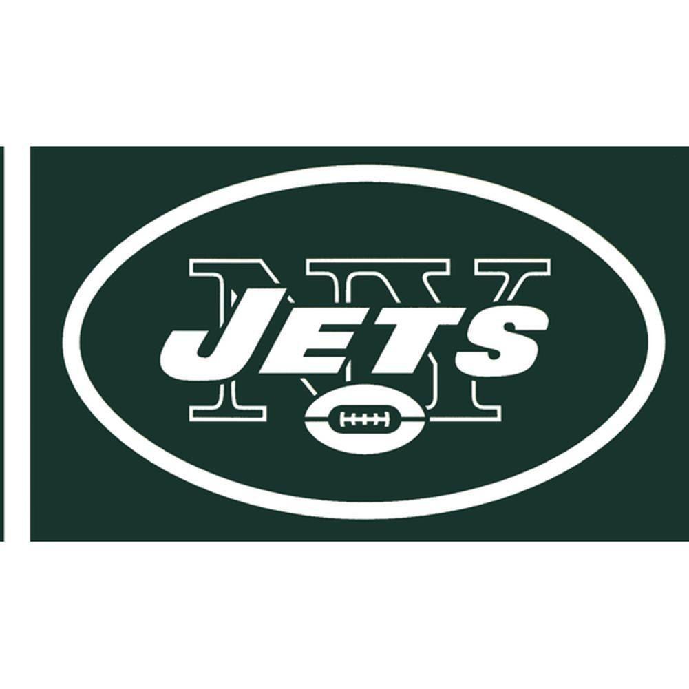 Jets Logo - Old Glory: New York Jets - Logo 3'X5' Forest Green/White Flag ...