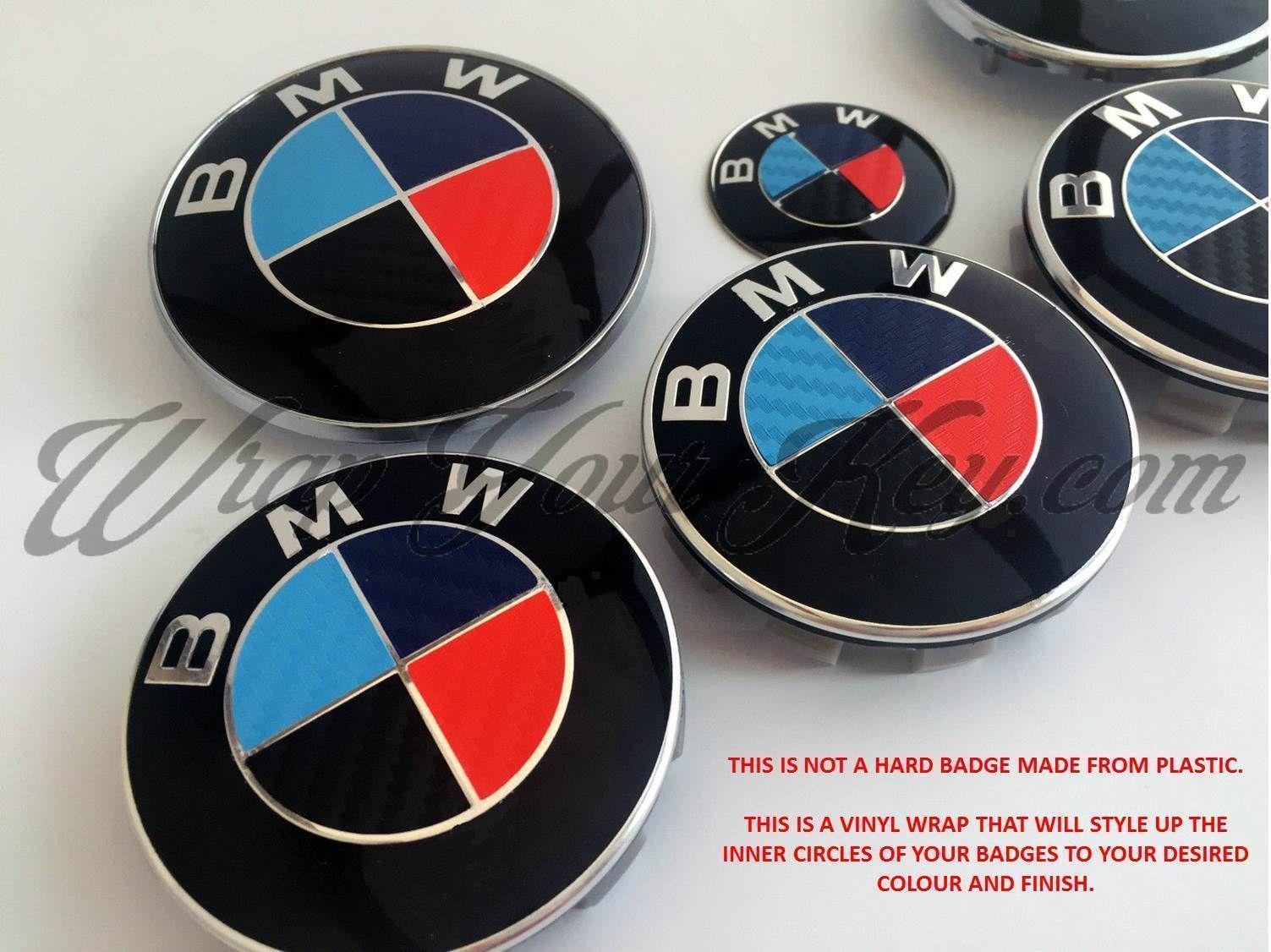 Blue Rim Circle Logo - BLACK BLUE RED M SPORT BMW Badge Emblem Overlay HOOD TRUNK RIMS