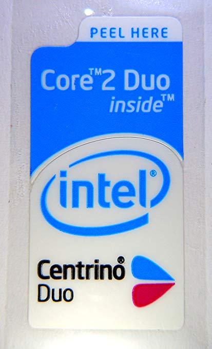 Intel Centrino Inside Logo - Original Intel Core 2 Centrino Duo Combi Sticker 12 x