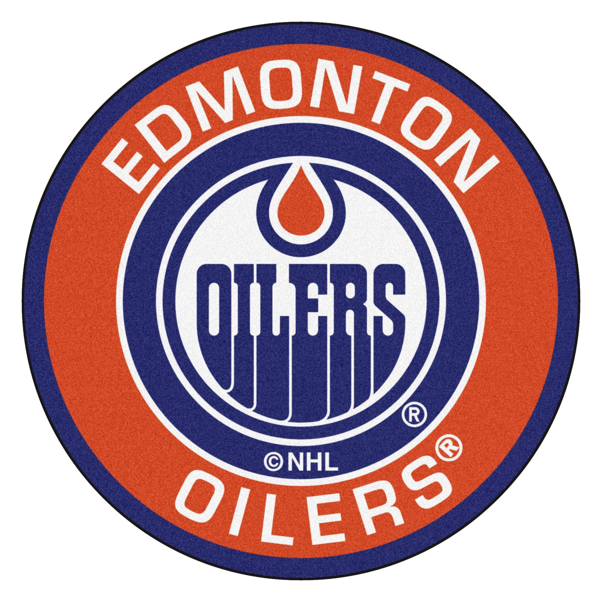 Edmonton Oilers Logo - Edmonton Oilers Logo Roundel Mat - 27
